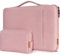 DOMISO 14 inch Laptop Sleeve Case Water Resistant Shockproof Protective Computer Bag for 14 Notebook/15 MacBook Pro/Acer Swift 3/HP Stream 14/Lenovo ThinkPad Yoga/Dell/Asus with Accesory Bag, Pink