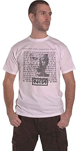 Nine Inch Nails T Shirt Head Like A Hole Band Logo Official Mens White XL