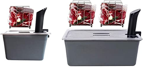 VÄESKE Großer Vakuum-Isolierbehälter mit Deckel und Halterungen | Neopren-Hülse speichert Wärme | Vakuumzubehör (26 l, Behälter/Hülse/Racks) (12 + 26 Liter)