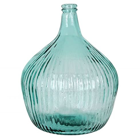 AC Garrafa Vidrio Azul Rayada Transparente en Estilo Apple, Disponible Varios Modelos y tamaños capacidades, para Elegir Sus Favoritos (41x31.5cm16L)