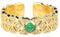 18 Karat (750) Gelbgold Ring Mädchen, Eheringe Münzen Retro Hohl Quadrat Grün Smaragd Weiß Diamant 0.1ct Ring Größe 65 (20.7)