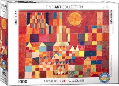 empireposter Paul Klee - Burg und Sonne - 1000 Teile Puzzle Format 68x48 cm + Deluxe 3er Set Puzzle Zubehör