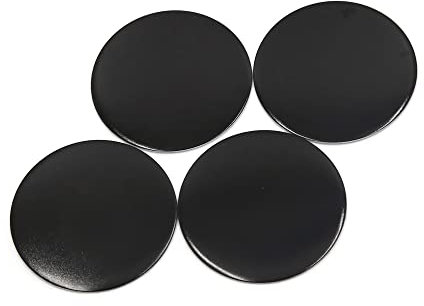 A ABSOPRO Voiture Roue Centre Moyeu Capuchon Emblème Autocollant 65mm Diamètre Noir (Ensemble de 4)