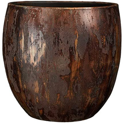Mica Decorations Roel Pot de fleur - 34x34x34 cm - Terre cuite - Rouille