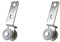 HEGAPRO Roulettes de porte coulissante - Lot de 2 - 20 mm - Blanc - Fixation d'angle