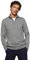 Polo Club Pull Gris chiné en Maille à col Montant et Fermeture éclair et Logo brodé Homme