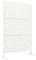 Outsunny Panneau Brise Vue décoratif extérieur, paravent extérieur en Acier, pour Jardin, Balcon, terrasse (Géométrique Blanc)