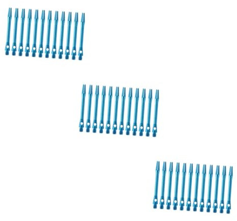 Yardwe 36pcs Aluminum Alloy Dart Shafts Flights Thread Game Shafts Replacement Rods for Darts Compact Easy to Carry Enhanced Performance