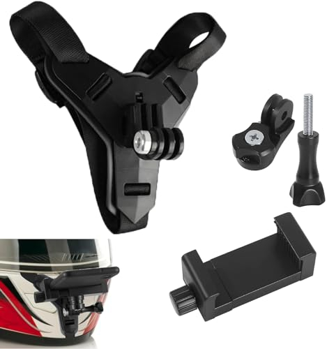 SNSYGN Helmhalterung, Einstellbarer Motorradhelm Halterung Action Cam Helmhalterung Motorradhelm Halterung Wand Kompatibel mit Den Meisten Actionkameras (Schwarz)