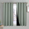 PONY DANCE Blackout Curtains for Bedroom, 100% Blackout Thermal Insulated Curtains with Black Liner for Small Window, Double Layer Panels with Grommets, Set of 2, 46x54