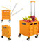 DiDiBirDi Klappbarer Einkaufstrolley mit Rollen, Skalierbarer Griff – Max. 45 L & 25 kg