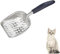 Paletta per Lettiera in Metallo,Paletta per Lettiera per Gatti,Paletta per Lettiera a Manico Lungo,Cat Litter Scoop,Adatto per Pulire la Lettiera del Gatto e Mantenere l'igiene Interna,Bello Pratico