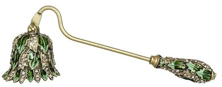 MUXSAM Kerzenlöscher für KerzenDochtlöscher Kerze mit langem Griff für Geschenke Emaille Europäische Vintage-Weiß Maiglöckchen