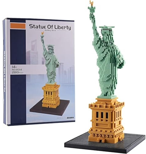 WYSWYG Fantastico set di blocchi da costruzione della Statua della Libertà - 2810 pezzi, per progetti di costruzione creativi, opzioni di gioco illimitate, adatto a bambini dai 14 anni in su!