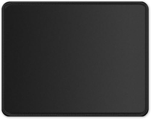 MODE BLEND Black Mouse Pad 18X22 cm Premium Textured Mousepad PU Leather Gaming Pad Mat Desk Pad Waterproof with Ultimate Comfort and Durability for Computers, Laptop, Office & Home