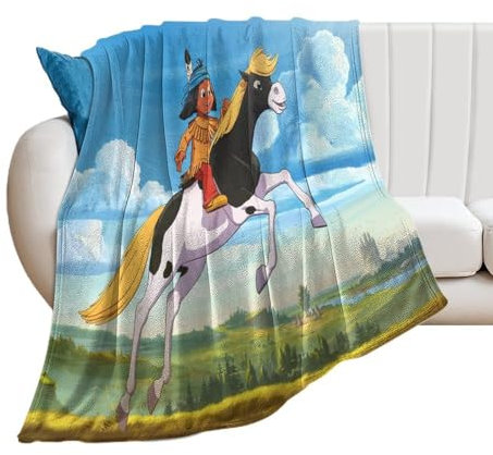 DIDUOMAN Yakari Flanelldecke, gemütlich, flauschig, leicht, für Sofa, Couch, für alle Jahreszeiten, 101,6 x 127 cm