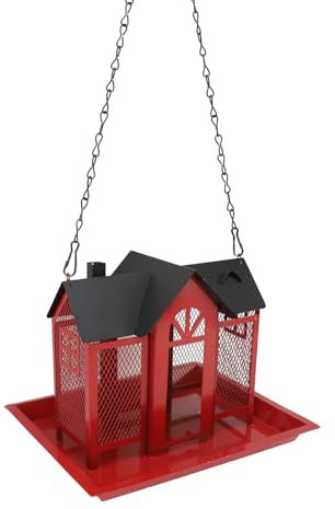 Casa per Mangimi per Uccelli, Stazione Alimentare Decorativa gli Uccelli. (rosso)