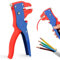 Pelacables, 2-en-1 Pelacables Electricista Multifunción Ajustable (0,2 mm² - 6,0 mm²), Pelador de Cables, Alicates Pelacables para Pelar y Cortar Cables (Azul)