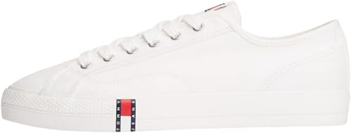 Tommy Jeans Damen Canvas Sneaker Archive zum Schnüren, Weiß (Ecru), 40