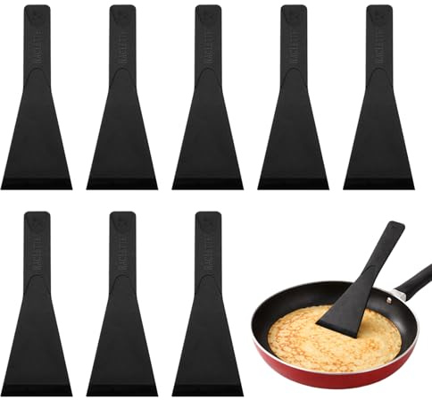 Spatule Raclette Nylon Anti-Rayures, Lot de 8 Pelles à Fromage pour Poêlons et Grill, Ustensiles de Cuisine Résistants à la Chaleur Idéal Maison Restaurant
