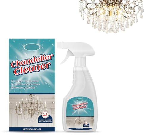 Chandelier Cleaning & Care Spray, Kronleuchter Reiniger, Schnelle & Effektive Reinigung, Reinigungs-Spray zur mühelosen Reinigung und Pflege von Leuchtern aus Kristall Glas und Metall, 237ml (1PC)