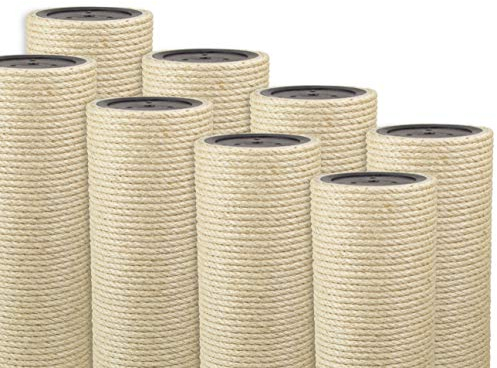 Kratzbaumland 15 cm Deluxe-Sisalstamm mit 8 mm Sisalseil Länge: 12 cm/Gewinde: 10 mm (M10)