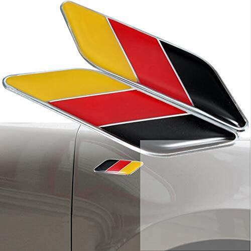 2 Teile/para 3D Metall Deutsche Flagge Auto Emblem Abzeichen Aufkleber Aufkleber