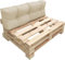 chilly pilley Coussin De Palette EU Imperméable Coussin De Jardin Imperméable Flocons De Mousse Plusieurs Tailles Et Couleurs (Coussin De Dos 120 x 40. Crème)
