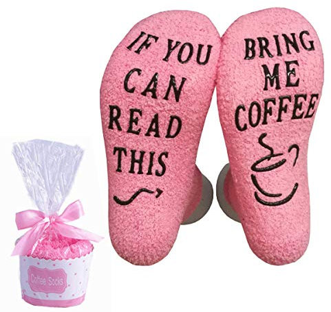 BJ-SHOP If You Can Read This Bring Me Coffee Chaussettes,If You Can Read This Bring Me Chaussettes Longues en Coton Homme Femmes Chaussettes