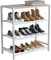 HOME BI 4-Tier Industrial Shoe Rack, Metal Shoe Storage Organizer, Durable Shoe Shelf for Closet, Hallway, Entryway, Living Room,White