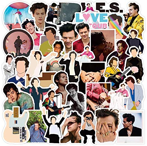Harry Styles One Direction 1D 100 Vinyl-Aufkleber für Laptops, Handys, Handyhüllen, Konsolen, Wände, Gepäck, Bücher, Flasche, 100 Aufkleber (1 je Design)