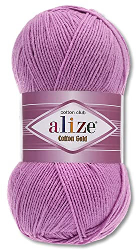 Alize 100 g Cotton Gold Premium Wolle in 59 Sommerwolle Garn Stricken Amigurumi (43 | Lila)
