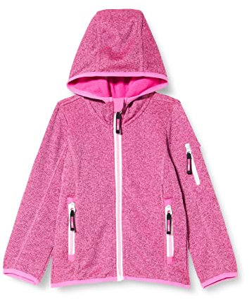 CMP - Kinder-Knit-Tech-Jacke mit fester Kapuze, Lila Fluo-Helles Lila Fluo, 176