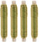 ECENCE 4er Set Blumendraht verzinkt, 0,65mm Basteldraht, Wickeldraht lose auf Holzwickel zur Befestigung von Blumen und Pflanzen, Bindedraht 35m Farbe Gold