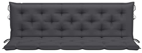 YITHOPI Auflage für Hollywoodschaukel,Sitzkissen Bankkissen Bankauflage für Gartenbank Hollywoodschaukel,Garteneinrichtung-Kissen Ersatzpolster - Outdoor und Indoor,Anthrazit 180 cm Stoff