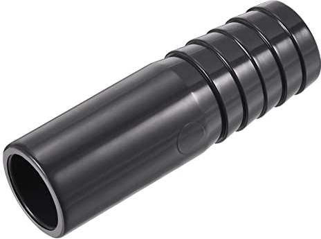 sourcing map Raccord de tuyau en PVC cannelé 25 mm x 25 mm OD Spigot Tube droit adaptateur tuyau connecteur rapide Noir