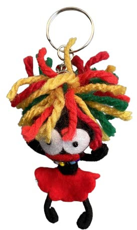 Porte-clés poupée vaudou jamaïcaine 7 cm