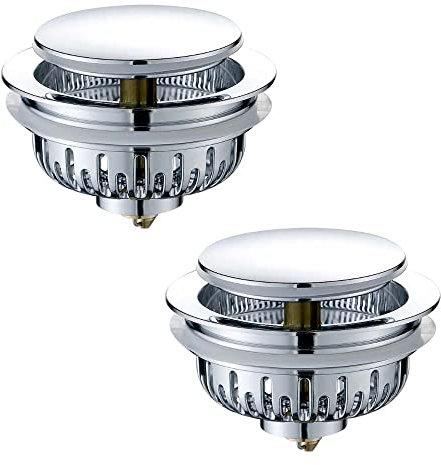Sink Stopper 90mm Stainless Steel Kitchen Sink Drain Assembly Waste Strainer Basket Strainer Stopper Waste Plug Sink Filter (2)