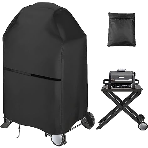 Rilime Grill Cover,Waterproof Outdoor BBQ Grill Cover Protective Cover for Ninja 701 Series Woodfire Outdoor Grill,Water Resistant, Anti-Fade Fabric (For Ninja with Grill 83x60x101cm)