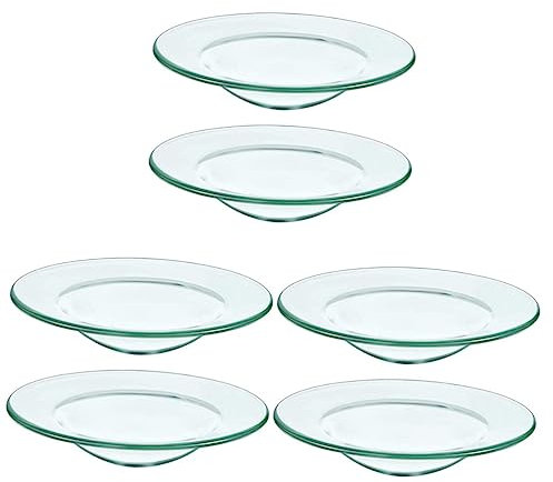 Healifty 6pièces Plaques De Réchaud Aromathérapie Cire Assiettes Étanches pour Fondre Parfumées Accessoires De Chauffe-Cire Réutilisables