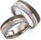 123traumringe Eheringe in Carbon, Titan & Roségold I Partnerringe mit Brillant & Etui I Gravierbare Eheringe mit Ringgröße 50-74 mm I Edle Verlobungsringe in 7 mm Breite & 2,1 mm Stärke I S88
