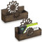 Tatuo Visitenkartenhalter aus Holz, offener Kartenständer, Bauernhaus, Visitenkarten, Organizer, Holz, Visitenkarten, Display-Ständer für Büro, Tisch-Organizer (Sonnenblume), 2 Stück