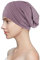 Chemo Hüte Baumwolle Schwarz Grau Khaki Leder Lila Chemo Cancer Kopfbedeckung Soft Adjustable Frauen Baumwolle Bandana Turban Schlafmütze Turban Kopfbedeckung Muslimisches Kopftuch für Frauen