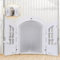 XIHIRCD Puerta para Gatos, con Cortina Transparente Puerta Francesa Blanca Gatos Esquina Puerta Interior Sin Solapa Puerta Gatito Plástico Fácil Instalar para Puertas Exteriores Ventanas de Pared