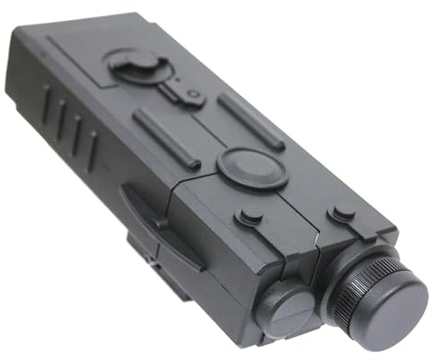 CYMA PEQ Style MP5 Battery Case with 20mm RIS Mount for Airsoft AEG (Black)