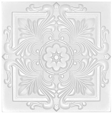 3D Paneele, Polystyrol Paneele, Deckenpaneele, 3D Wandpaneele, Dekoren, Decken - Wandverkleidung, 3mm dick - 50x50cm / 2m² - 8 Stück (08110)