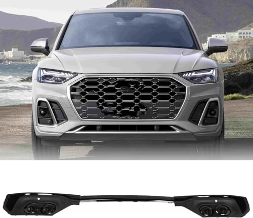 Labbro Diffusore Paraurti Posteriore per Audi Q5 Sportback 2021 2022 2023 2024, Splitter Paraurti Kit Corpo,Spoiler Labbro Posteriore,Black-Black