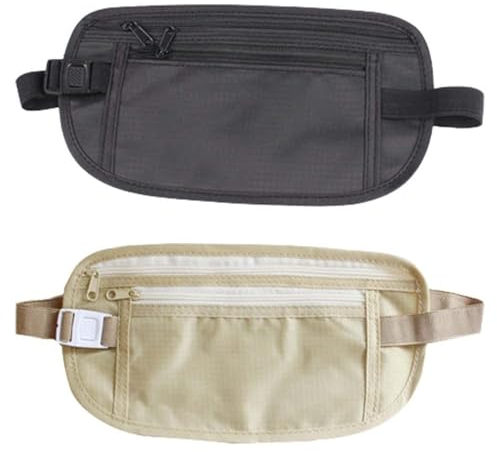 2 Pezzi in Marsupio da Esterno, Marsupio Leggero Regolabile e Moda per Sport, Corsa, Escursionismo, Ciclismo, Viaggi, Uomini e Donne