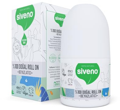 Siveno 100% Natural Roll On Whitening Effect Deodorant Anti-Schweißgeruch Kräuterfrei Vegan 50ml