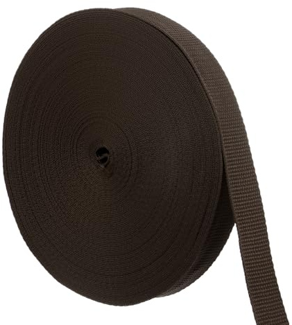 M METERXITY Tree Tie Strap-1 Roll 66 Feet x 1 Inch Garden Staking Straps,Plant Supports Tree Tie Staking,Tree Support Straps Apply to Outdoor/Garden/Plant/Staking/Guying(Brown)